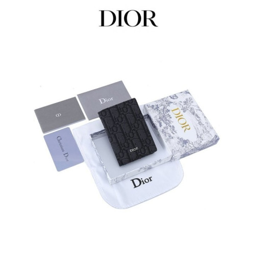 오블리크 자카드 명함지갑(블랙)