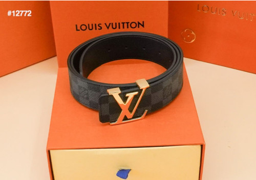 🔆 [LOUIS VUITTON] 루이비통 LV금장버클 다미에 벨트 🔆