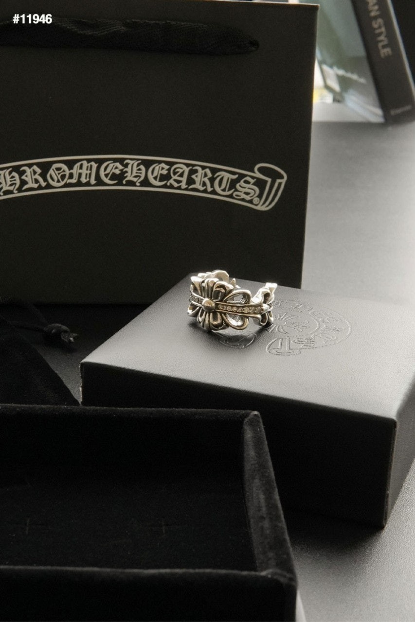 💕 크* 더블 플로랄 링 파베 다이아 반지