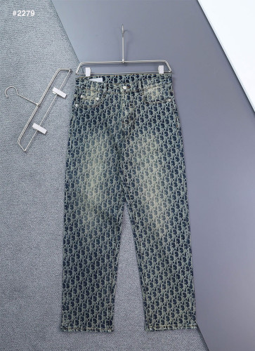 🍀 [DIOR] 디올 오블리크 스트레이트 워싱 데님 청바지 🍀