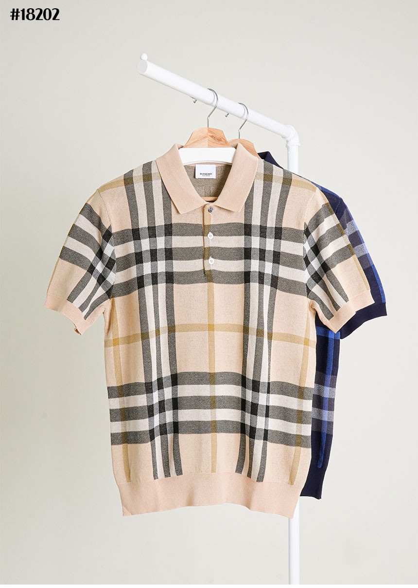 🔆 [BURBERRY] 버버리 클래식 체크 베이직 니트 폴로 셔츠 🔆