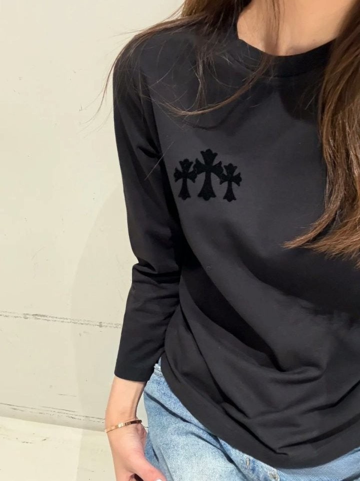 💕 크* 25 세메터리 크로스 벨벳 롱슬리브 - 수입