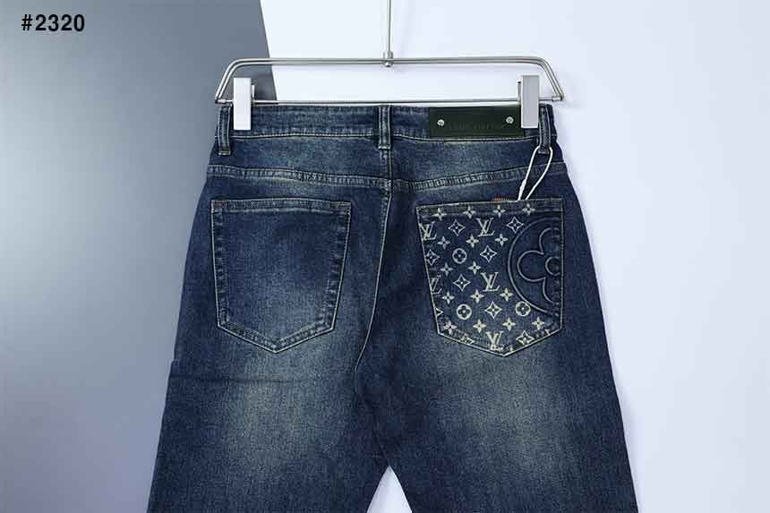 🍀 [Louis Vuitton] 루이비통 플라워 로고 데님진 🍀