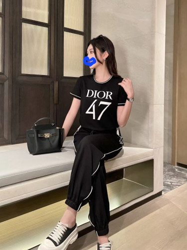 #디올 [Christian Dior] 수입고급 디올 jersey 47 코튼 티셔츠 & 조거팬츠 세트 신상입고💢 #세트 #8394