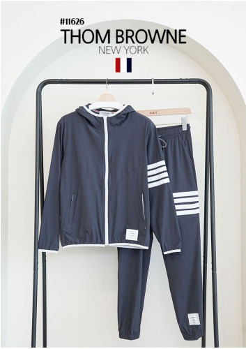 🔆 [THOM BROWNE] 톰브라운  사선완장 립스타 후드 자켓 & 트랙팬츠 셋 🔆