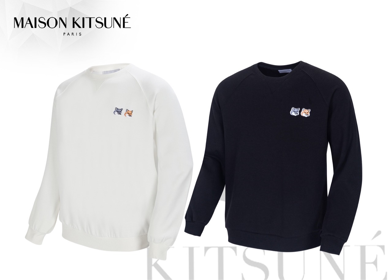 <MJ 특양면 더블폭스 자수 맨투맨>