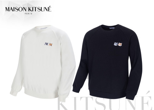 <MJ 특양면 더블폭스 자수 맨투맨>