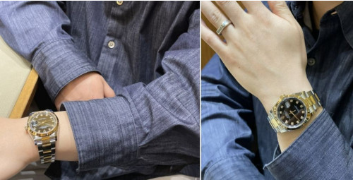 로렉스 데이저스트 블랙콤비 다이아