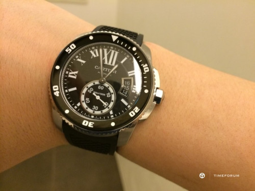 까르띠에 칼리브 드 다이버 은장