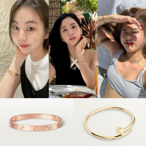 까르띠에 러브팔찌 로즈골드 사이즈 M