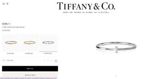 티파니 T:T1 네로우 파베 다이아몬드 힌지드 뱅글, 실버