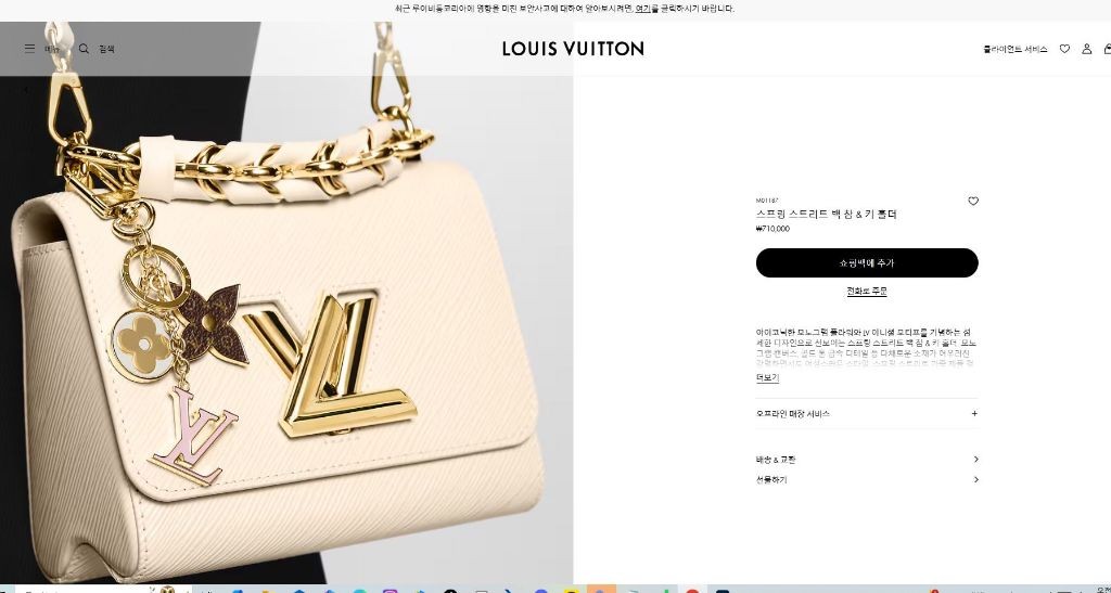 루이비통 스프링 스트리트 백 참 & 키 홀더 키링