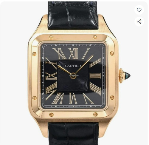까르띠에 산토스 뒤몽 블랙 금장