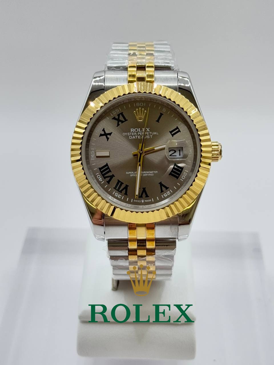 데이저스트 그레이 로마 다이얼 콤비 남성용 