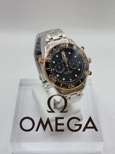 코액시얼 씨마스터 다이버300M 블랙다이얼 로즈골드콤비