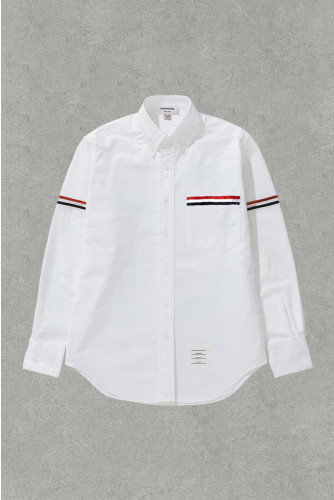 톰브라운 포켓 라인 버튼 다운 옥스포드 셔츠