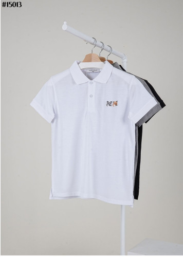 🔆 [MAISON KITSUNE] 메종키츠네 남여공용 더블 폭스 헤드 패치 클래식 폴로 티셔츠 🔆