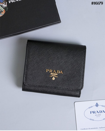 🔆 [PRADA] 프라다 사피아노 메탈 로고 플랩 반지갑 🔆