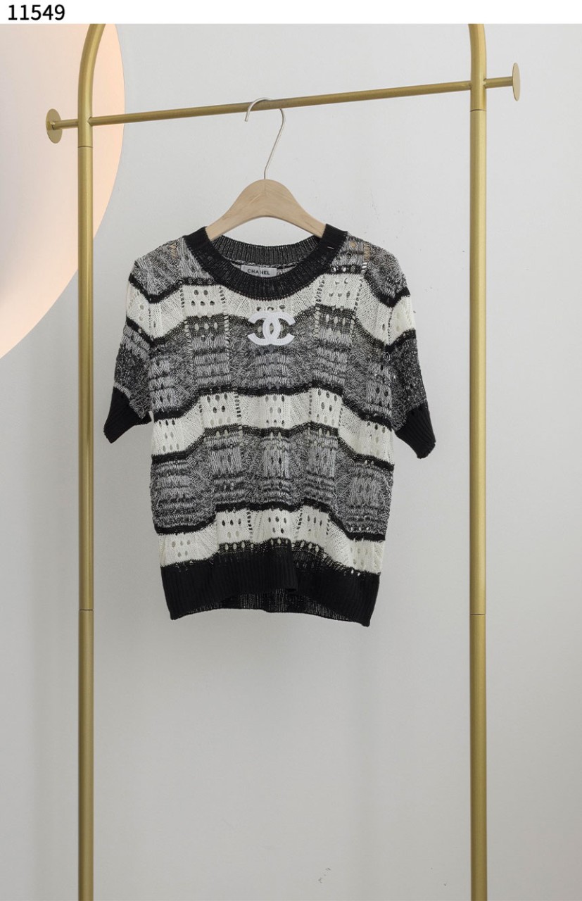 #샤넬 [Chanel] 스트라이프 블랙 여성 니트 신상입고💢 #상의 #니트 #11549