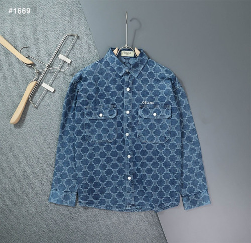 🍀 [CELINE] 셀린느 트리오페 자카드 데님 셔츠 🍀