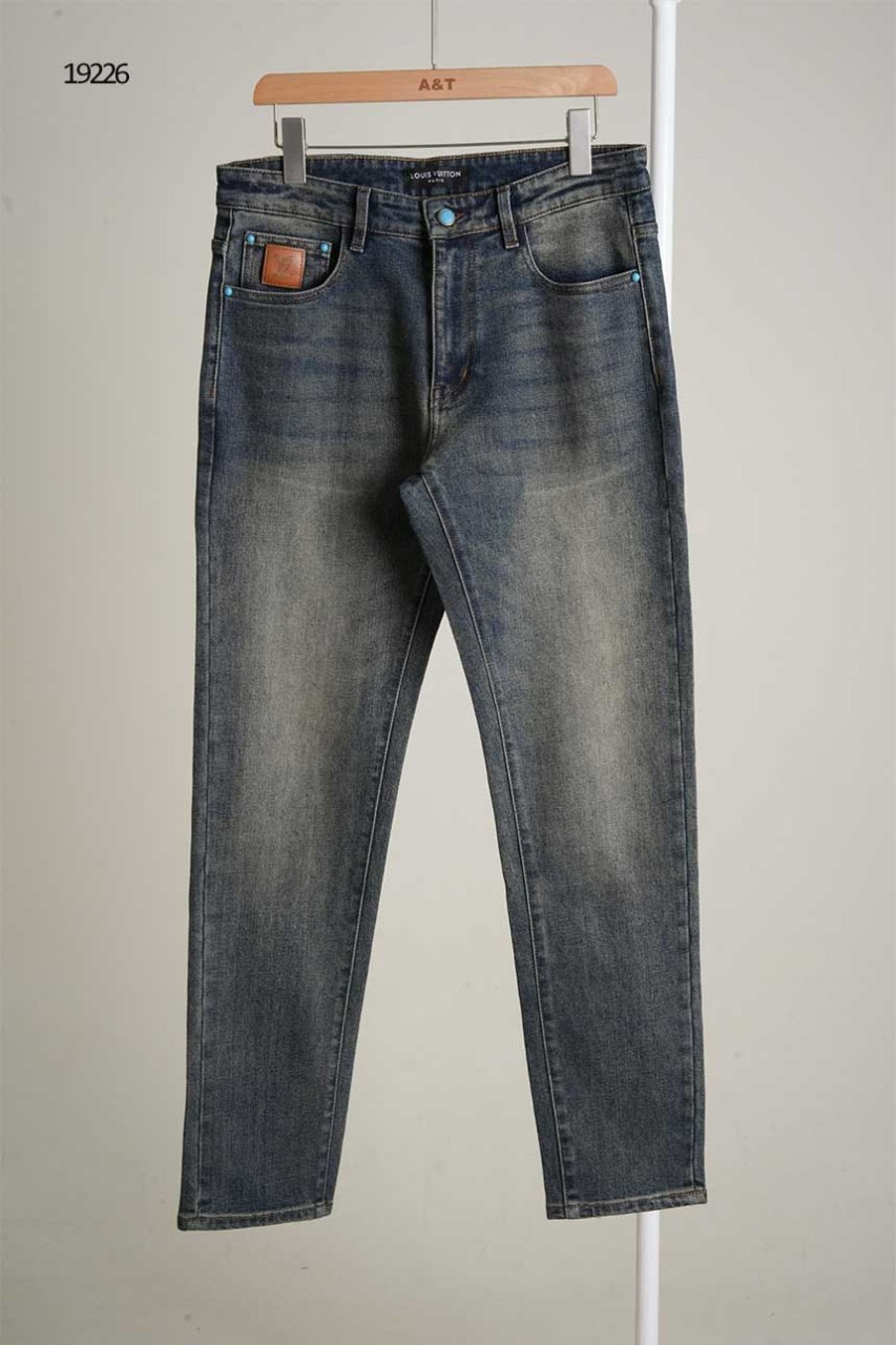 🔆 [LOUIS VUITTON] 루이비통 브라운 패치 LV자수포켓 데님팬츠 🔆