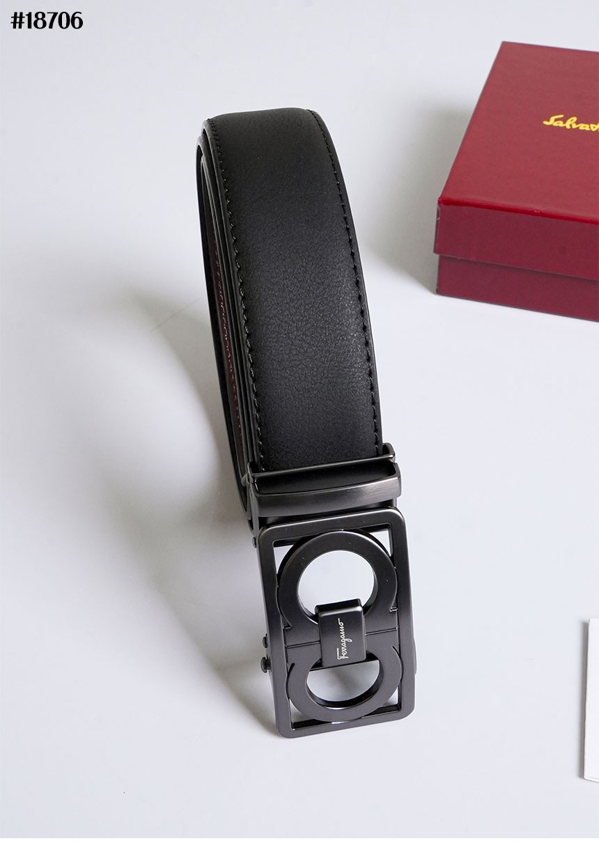 🔆 [ferragamo] 페레가모 뉴 간치니 레더 자동 벨트 🔆