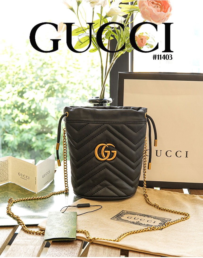 🔆 [GUCCI] 구찌 MAMONT 마몬트 미니 체인 버킷백🔆