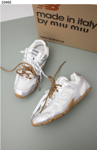 #미우미우 [MIU MIU] 뉴발란스 x 미우 미우 530 SL 메탈릭 레더 앤 메쉬 스니커즈 실버 신상입고💢 #신발 #10460