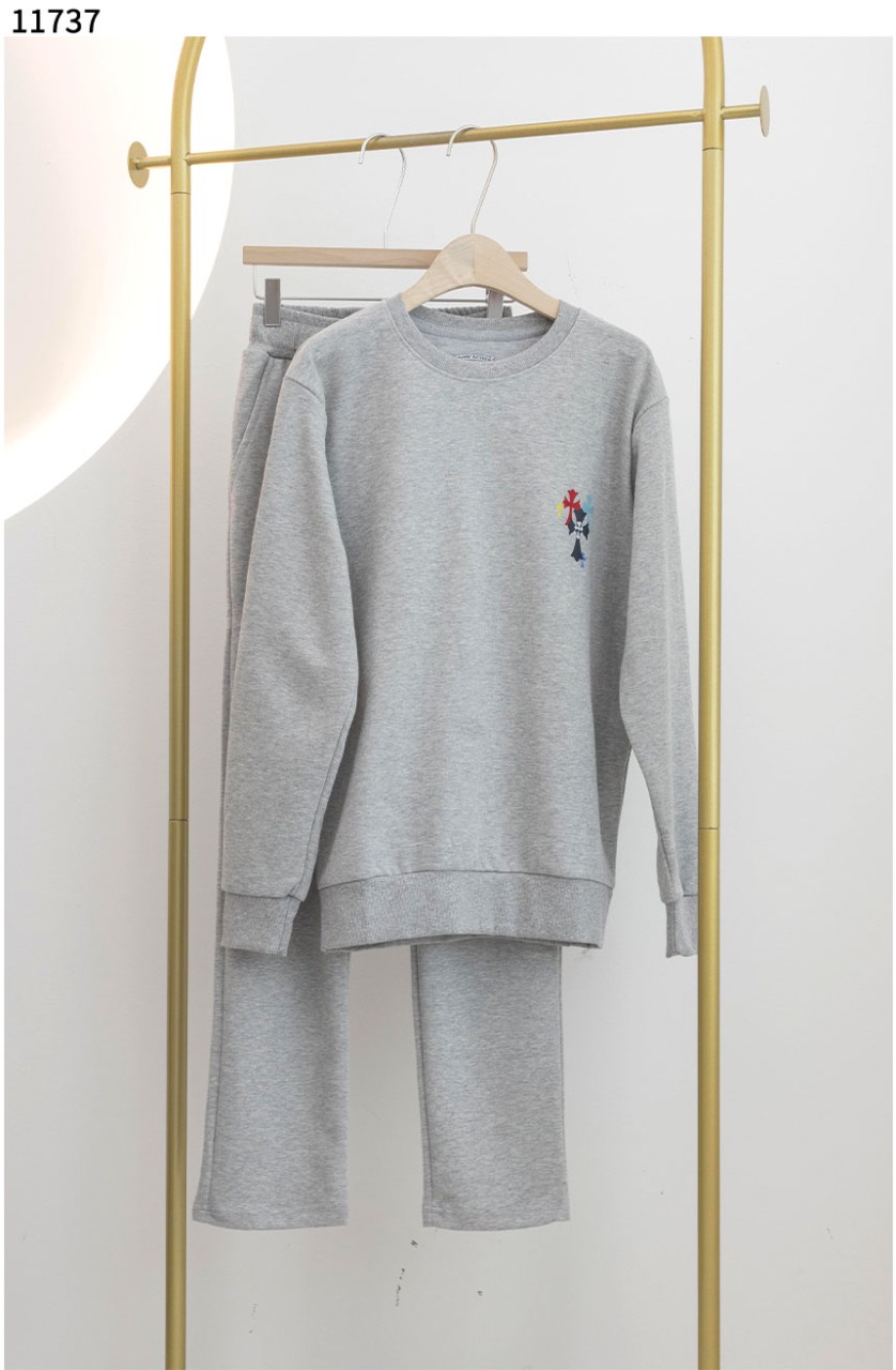 #크롬하츠 [Chrome Hearts] 컬러 십자가 로고  맨투맨 일자 팬츠 세트 신상입고💢 #세트 #11737