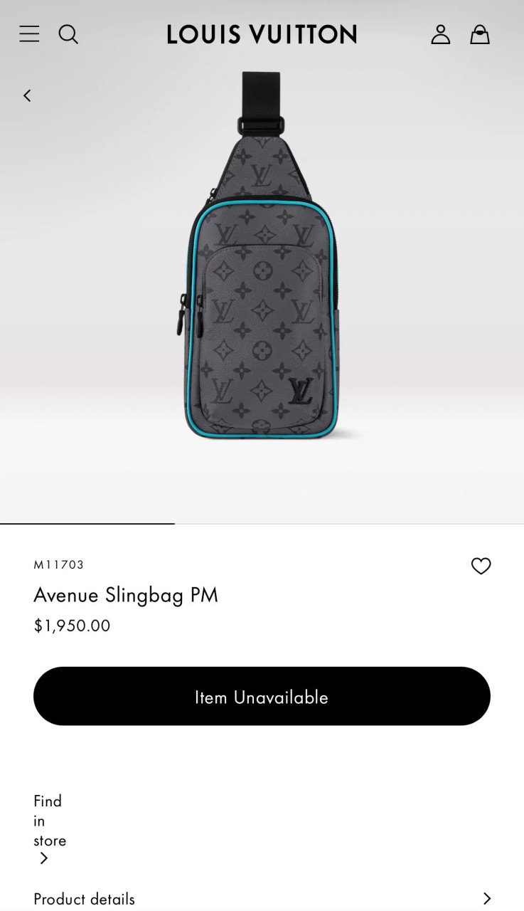 🚨루X비통 에비뉴 모노그램 이클립스 리버스 슬링백