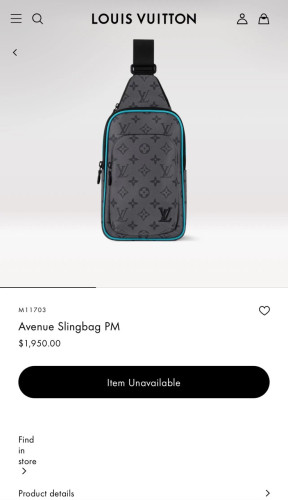 🚨루X비통 에비뉴 모노그램 이클립스 리버스 슬링백