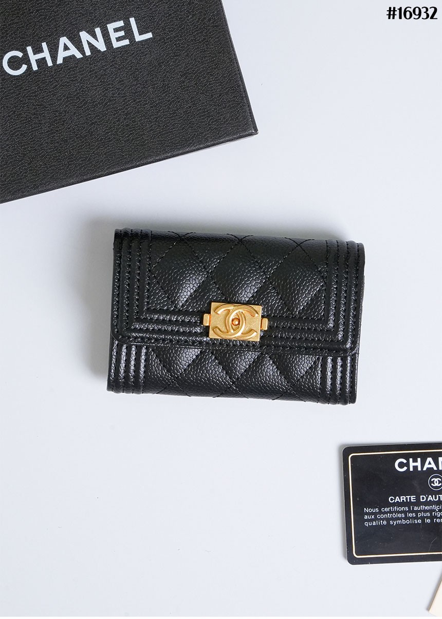 🔆 [CHANEL] 샤넬 캐비어 보이 카드 지갑 🔆