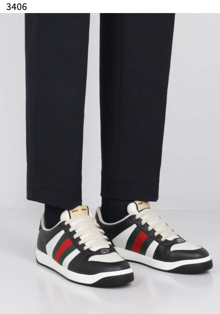 #구찌 [GUCCI] 수입프리미엄급 로고 웹 스트라이프 스크리너 스니커즈 세일💢💢💢 #태그 #신발 #3406