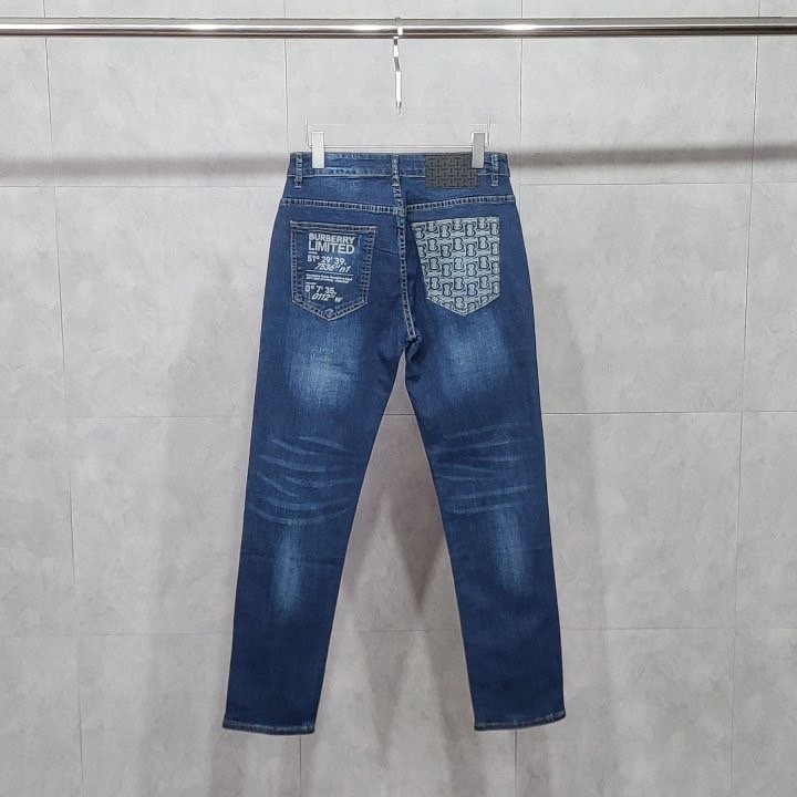 BBR 멀티로고 레더패치 워싱 청바지