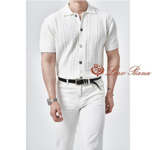 LLP 꽈배기 가디건 니트반팔