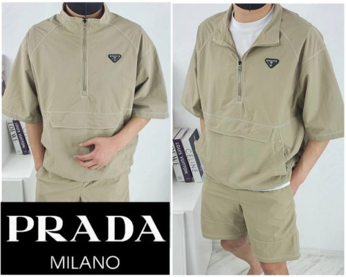 PRD 삼각로고 리나일론 반팔 셔츠 세트