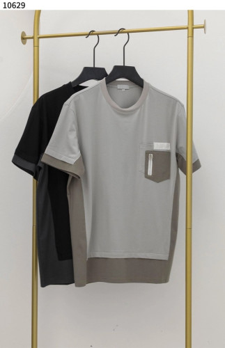 DR 가슴 포켓 배색 반팔 티셔츠