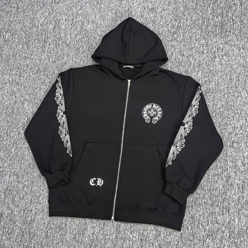 CH 홀스슈로고 후드집업