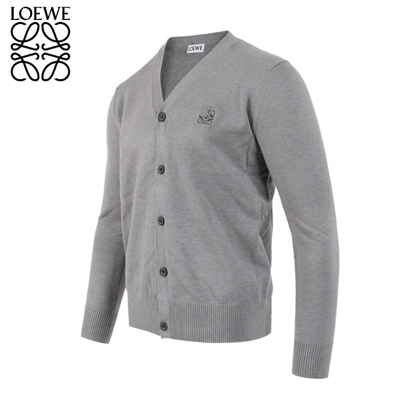 LOE 신상 아나그램 자수 울 가디건