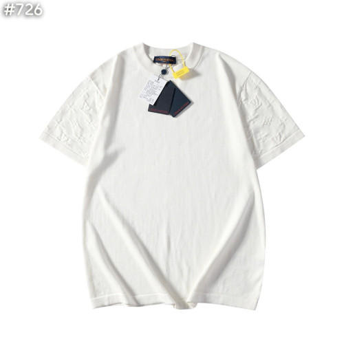 모노그램 쇼트 슬리브드 크루넥