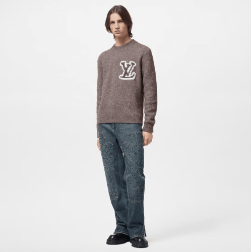 #루이비통 24FW 울 블렌드 크루넥 라바 스모크