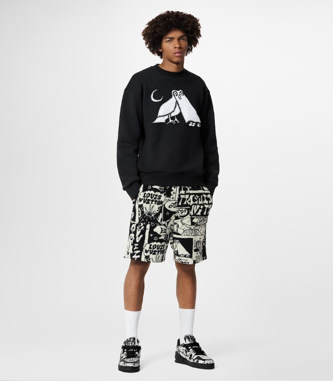 #루이비통 24FW LV 코믹스 아울 패치 크루넥 니트