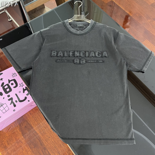 #발렌시아가 아플리케 자수 워싱 티셔츠