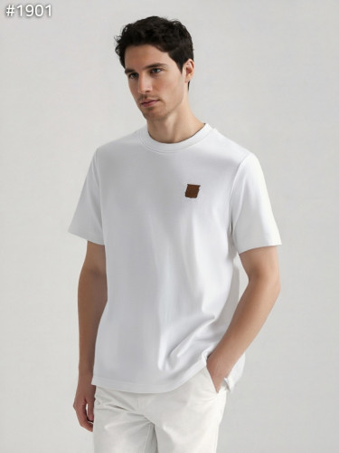 레더 자수 로고 반팔티셔츠