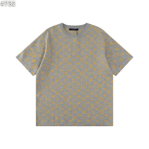 모노그램 쇼트 슬리브드 크루넥