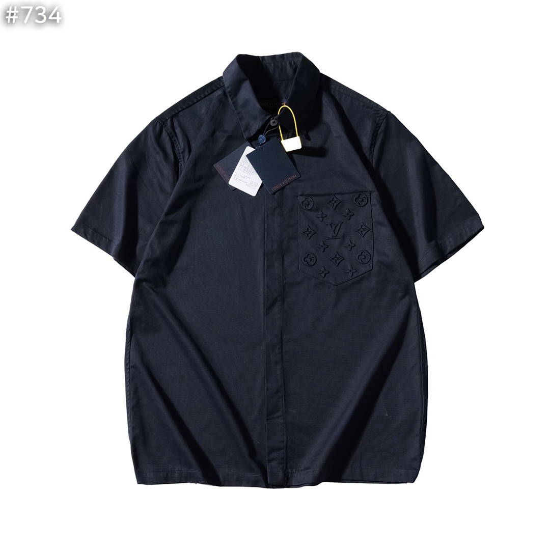 포켓 모노그램 반팔 셔츠