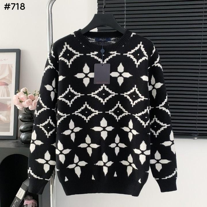 #루이비통 24FW 더블라인 자카드 스웨터