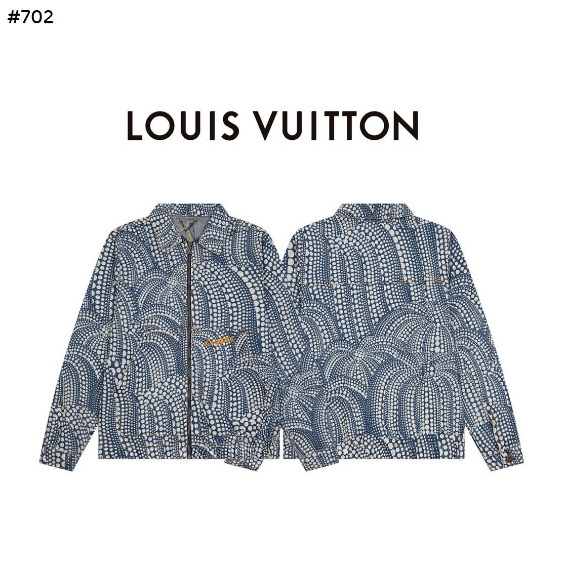 #루이비통 올오버 펌킨 데님 블루종