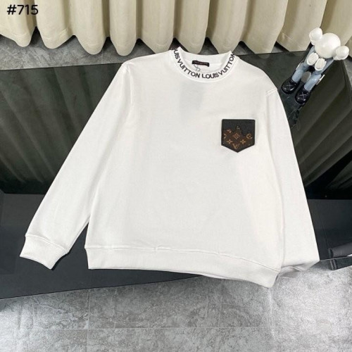 #루이비통 24FW 가죽 패치 자수 라운드 맨투맨