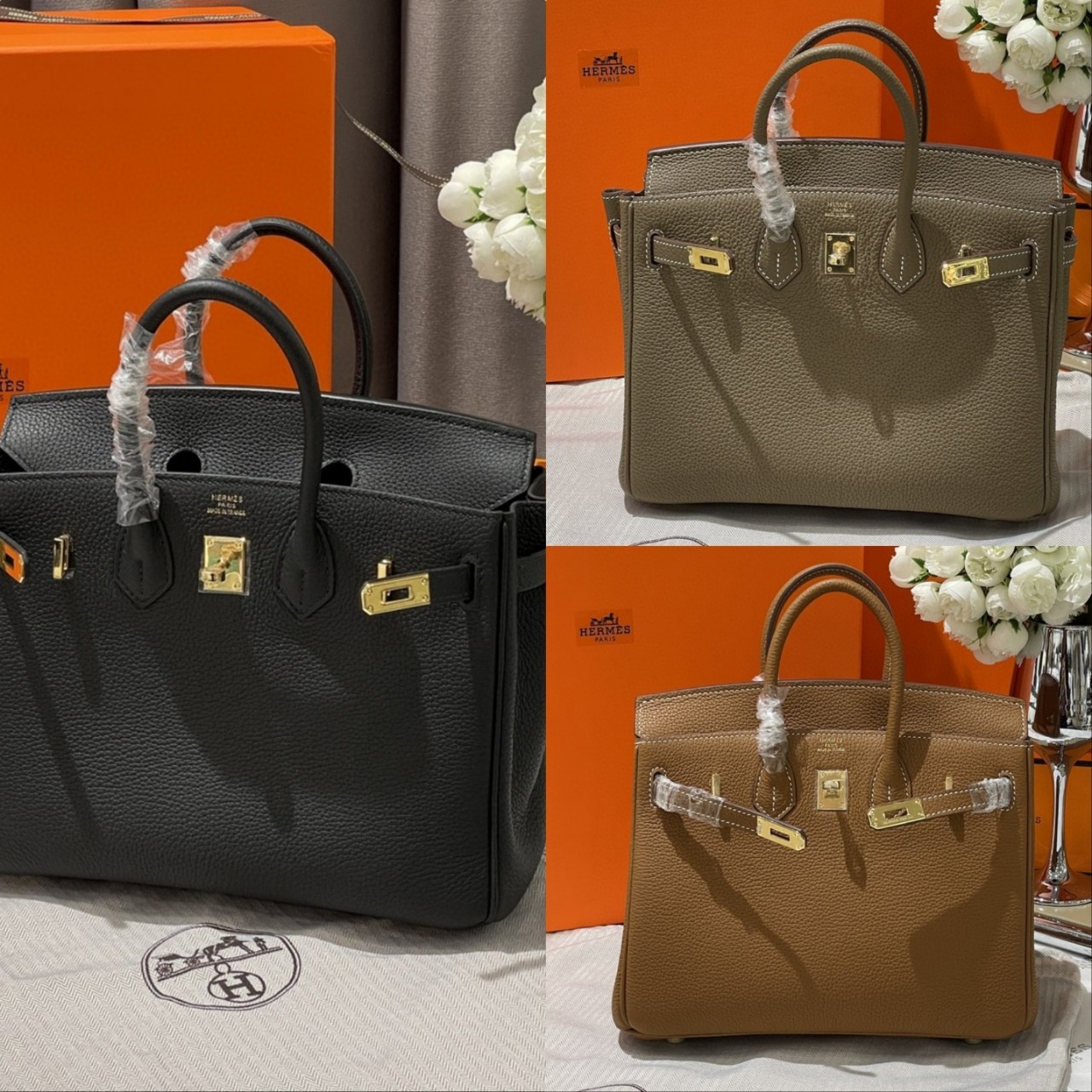 에르메스 토고 골드하드웨어 벌킨25 (블랙,브라운,에토프)